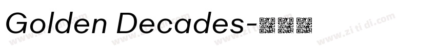 Golden Decades字体转换